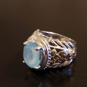 💕Green Chaldeony Sterling Silver Ring